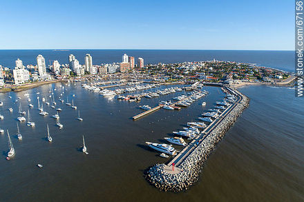 Aerial photo of the port of Punta del Este - Punta del Este and its near resorts - URUGUAY. Photo #67156