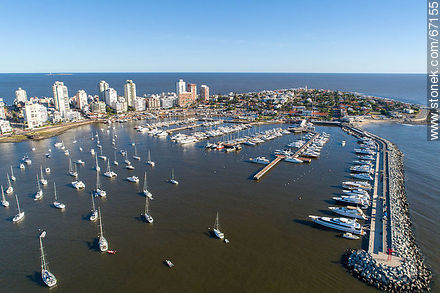 Aerial photo of the port of Punta del Este - Punta del Este and its near resorts - URUGUAY. Photo #67155