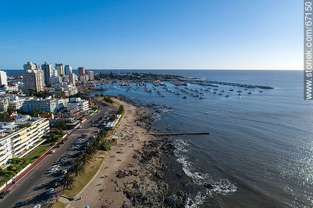 Aerial view of the Artigas Wadi and the port of Punta del Este - Punta del Este and its near resorts - URUGUAY. Photo #67150