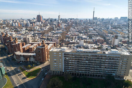 Aerial view of the Lamaro building - Department of Montevideo - URUGUAY. Photo #67715