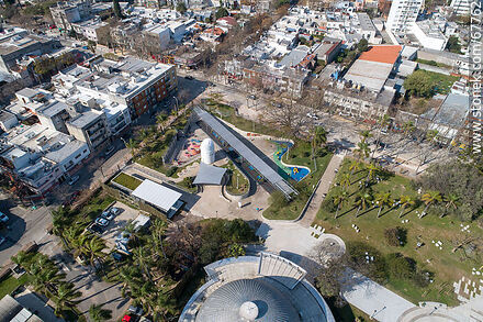 Aerial view of the Parque de la Amistad and the Planetarium in Villa Dolores - Department of Montevideo - URUGUAY. Photo #67762