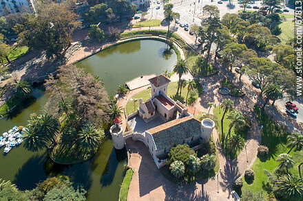 Aerial image of the lake and surroundings of the Rodó Park - Department of Montevideo - URUGUAY. Photo #67813