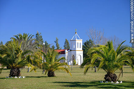 San Isidro Labrador Chapel in front of the square - Department of Maldonado - URUGUAY. Photo #68080