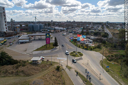 Aerial view of the entrance to Trinidad from the south by Route 3 - Flores - URUGUAY. Photo #68232
