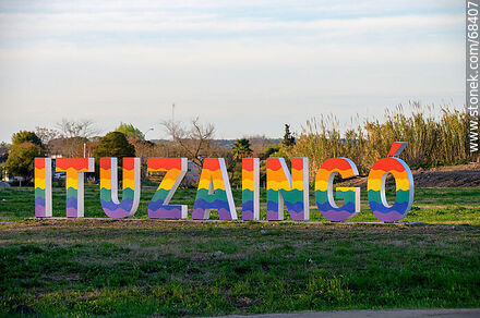 Colorido cartel de Ituzaingó - Departamento de San José - URUGUAY. Foto No. 68407