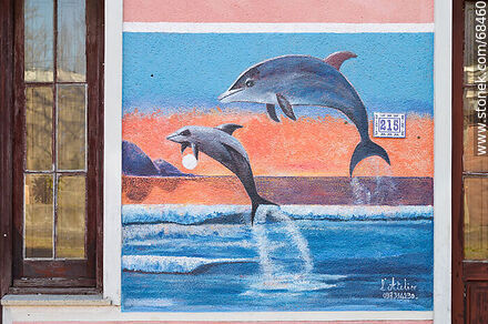 Murals with dolphins - Department of Florida - URUGUAY. Photo #68460