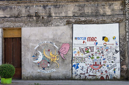 Mural en la calle Migues - Departamento de Canelones - URUGUAY. Foto No. 70536