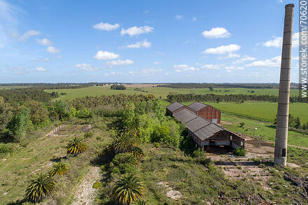 Aerial view of the old Rausa sugar and beet mill facilities - Department of Canelones - URUGUAY. Photo #70620