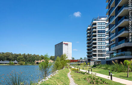 Lago Mayor Torre Village and Hampton by Hilton  Hotel in front of the lake - Department of Canelones - URUGUAY. Photo #71889