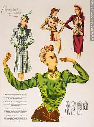 Moda femenina a mediados del siglo XX -  - IMÁGENES VARIAS. Foto No. 71896