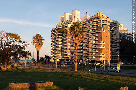 Winter sunrise on Mahatma Gandhi Boulevard - Department of Montevideo - URUGUAY. Photo #72798
