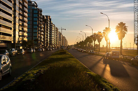 Winter sunrise on Mahatma Gandhi Boulevard - Department of Montevideo - URUGUAY. Photo #72816