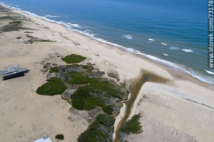 Aerial view of the Oceanía del Polonio beach resort - Department of Rocha - URUGUAY. Photo #73178