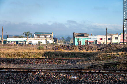 Vista del pueblo desde la estación de trenes Paso Tranqueras - Departamento de Rivera - URUGUAY. Foto No. 73370