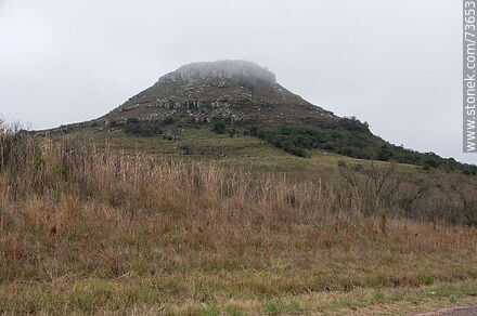 Cerro Miriñaque in the mist - Department of Rivera - URUGUAY. Photo #73653