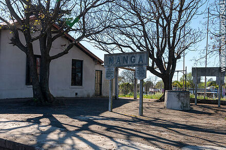 Manga station sign - Department of Montevideo - URUGUAY. Photo #75041