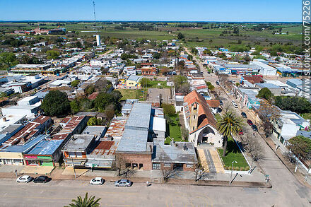 Aerial view of St. Rose of Lima parish - Department of Canelones - URUGUAY. Photo #75226