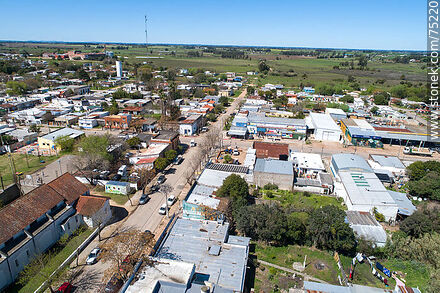 Aerial view of Santa Rosa square - Department of Canelones - URUGUAY. Photo #75220