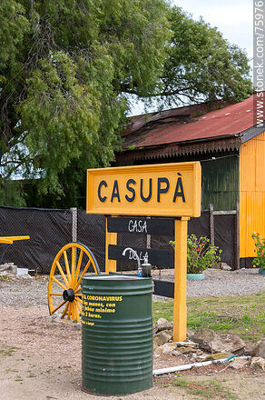 Casupá railroad station. Station sign - Department of Florida - URUGUAY. Photo #75976