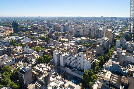 Aerial view of downtown Montevideo - Department of Montevideo - URUGUAY. Photo #76492