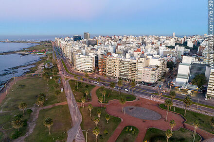Aerial view of Trouville at dawn - Department of Montevideo - URUGUAY. Photo #76739