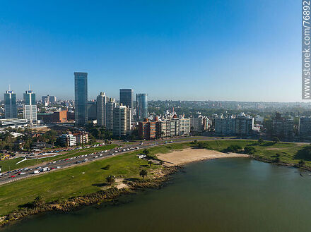 Aerial view of Rambla Armenia and the towers of the Buceo neighborhood - Department of Montevideo - URUGUAY. Photo #76892