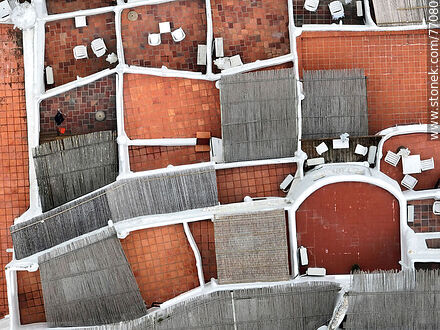 Vista aérea vertical del Hotel Casapueblo - Punta del Este y balnearios cercanos - URUGUAY. Foto No. 77080