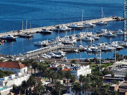Aerial view of the port marinas - Punta del Este and its near resorts - URUGUAY. Photo #77197