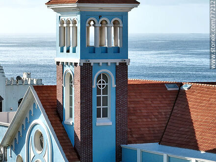 Aerial view of La Candelaria church in the morning - Punta del Este and its near resorts - URUGUAY. Photo #77212