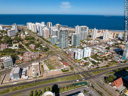 Aerial view of Chiverta Avenue and its intersections with Artigas and Italia Avenues and Francisco Salazar Street - Punta del Este and its near resorts - URUGUAY. Photo #77257