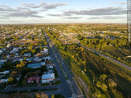 Aerial view of Cardona Boulevard - Florencio Sánchez - Soriano - URUGUAY. Photo #77480