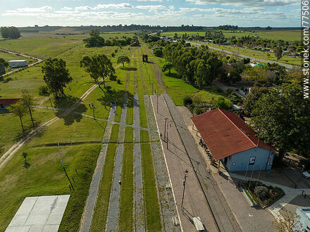 Aerial view of the train station recycled for tourism - San José - URUGUAY. Photo #77506