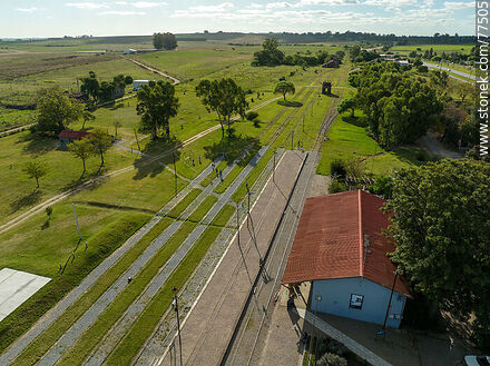 Aerial view of the train station recycled for tourism - San José - URUGUAY. Photo #77505