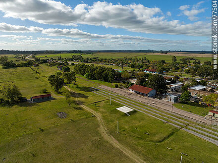 Aerial view of the train station recycled for tourism - San José - URUGUAY. Photo #77504