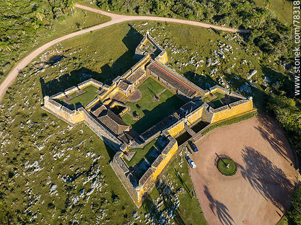 Vista aérea del museo fuerte de San Miguel - Departamento de Rocha - URUGUAY. Foto No. 78318