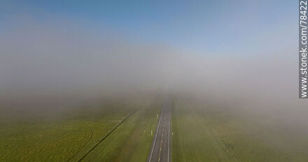 Aerial view of low haze between Route 8 and the sky - Department of Treinta y Tres - URUGUAY. Photo #78422