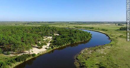 Aerial photo of Pando Creek upstream - Department of Canelones - URUGUAY. Photo #78828