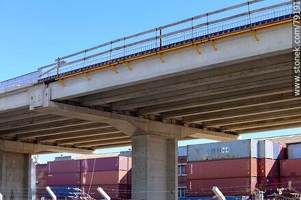 Construction of the viaduct over Rambla Sudamérica (2021) - Department of Montevideo - URUGUAY. Photo #79191