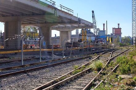 Construction of the viaduct over Rambla Sudamérica (2021) - Department of Montevideo - URUGUAY. Photo #79192