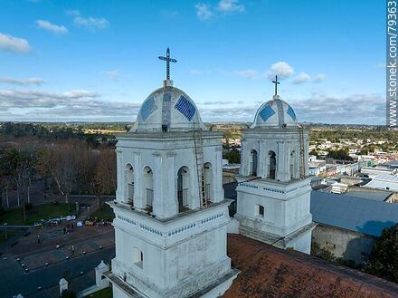 Vista aérea de las torres de la iglesia San Carlos de Borromeo - Departamento de Maldonado - URUGUAY. Foto No. 79363