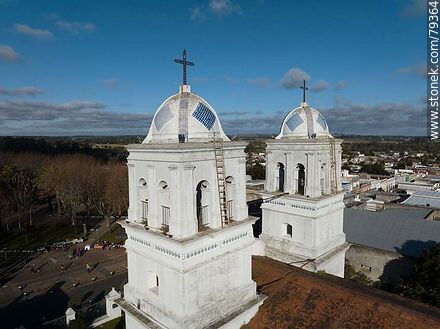 Vista aérea de las torres de la iglesia San Carlos de Borromeo - Department of Maldonado - URUGUAY. Photo #79364