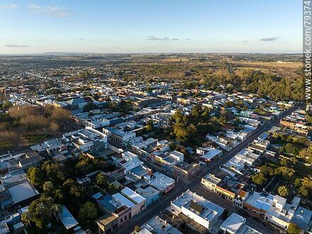 Vista aérea de la ciudad de San Carlos - Department of Maldonado - URUGUAY. Photo #79374