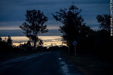 Glow on the road after the storm - Department of Treinta y Tres - URUGUAY. Photo #79739
