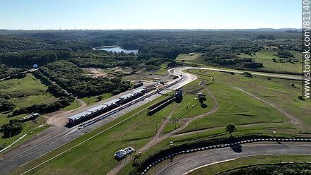 Aerial view of the Eduardo Cabrera racetrack adjacent to the OSE dam - Department of Rivera - URUGUAY. Photo #81140