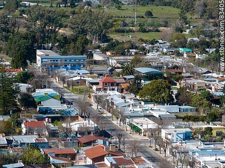 Aerial view of 25 de Agosto Street - Rio Negro - URUGUAY. Photo #83405