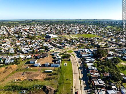 Aerial view of Dr. Baltasar Brum Ave. - Artigas - URUGUAY. Photo #83655