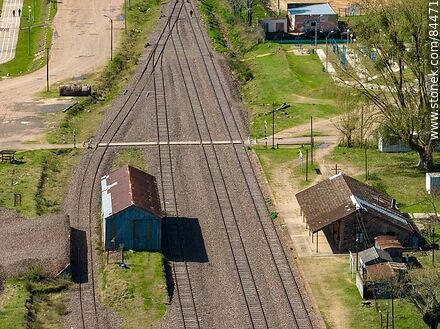 Aerial view of Tranqueras Railway Station - Department of Rivera - URUGUAY. Photo #84471