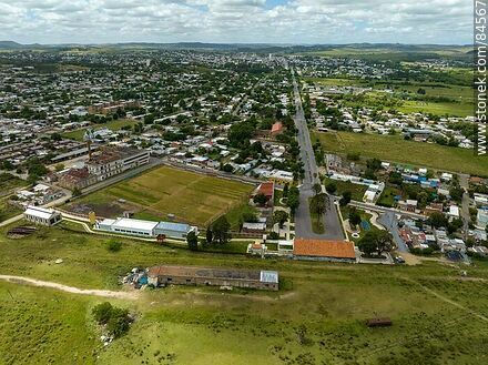 Aerial view of the old train station. Artigas Avenue - Lavalleja - URUGUAY. Photo #84567