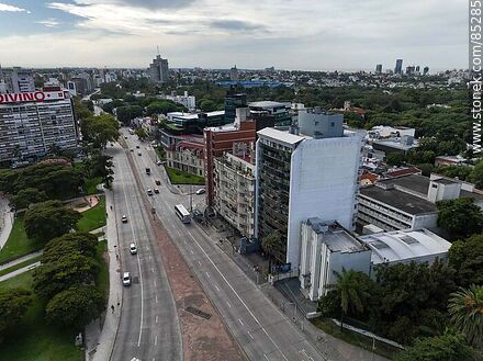 Aerial view of Avenida Italia near Bulevar Artigas - Department of Montevideo - URUGUAY. Photo #85285
