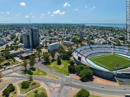 Partial aerial view of Centenario Stadium and Vidiella and Ricaldoni Avenues. - Department of Montevideo - URUGUAY. Photo #85304